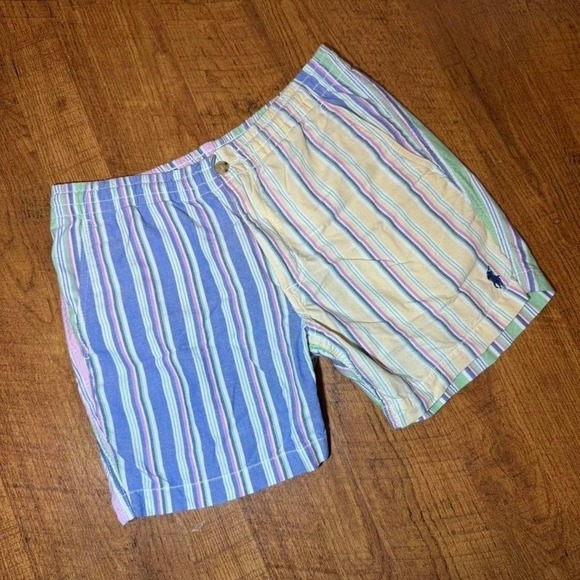 Polo Ralph Lauren Mens Classic Fit 6" Striped Colorblock Shorts Multi S - Picture 8 of 8